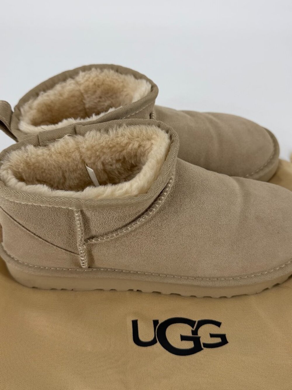 Suede Shearling Lined Ankle Boots Warm Cozy Size 38 US 7.5